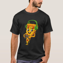 Pizza Slice Hoofdtelefoon Gaming Shirt | Funny Gam