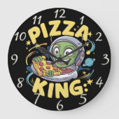 Pizza Slice Joy Grote Klok (Voorkant)