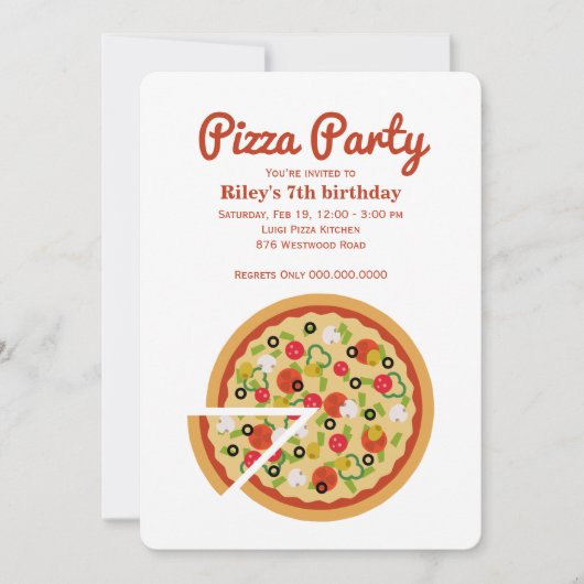 Pizza Slice Kaart (Voorkant)