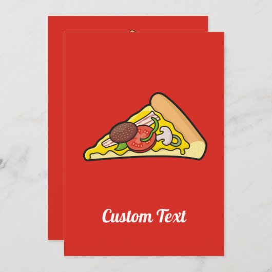 Pizza Slice Kaart (Voorkant / Achterkant)