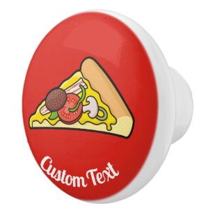 Pizza slice keramische knop