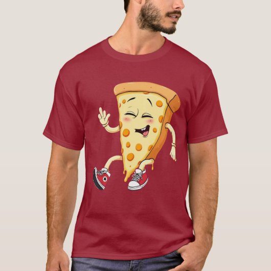 Pizza Slice Leuk grafisch t-shirt voor food lovers (Voorkant)