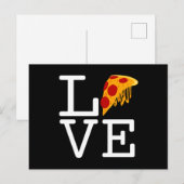 Pizza Slice Liefde Briefkaart (Voorkant / Achterkant)