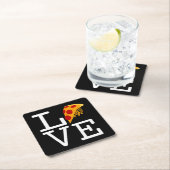 Pizza Slice Liefde Kartonnen Onderzetters (Insitu)