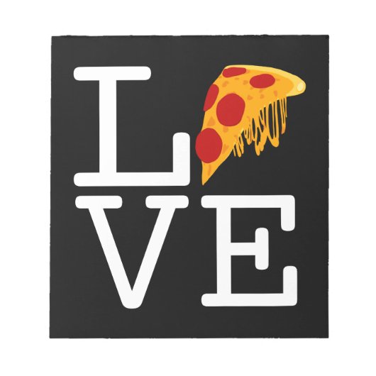Pizza Slice Liefde Notitieblok (Voorkant)