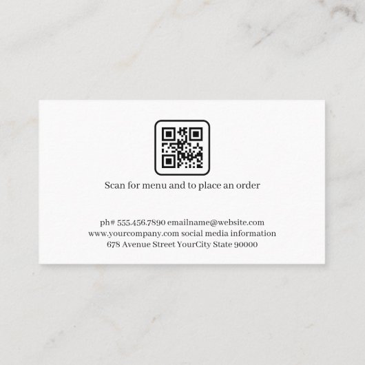 Pizza Slice Logo | Baksteenoven Visitekaartje (Achterkant)