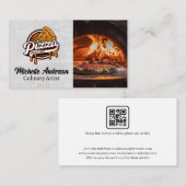 Pizza Slice Logo | Baksteenoven Visitekaartje (Voorkant / Achterkant)