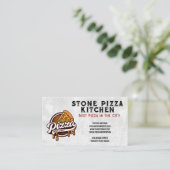Pizza Slice Logo | Restaurant Visitekaartje (Staand voorkant)