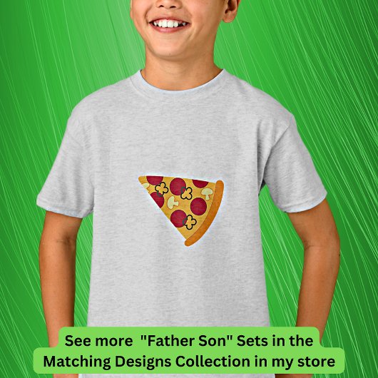 Pizza Slice, Matching Father Son, Dad Boy T-shirt