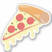 Pizza slice melch pepperoni cool food sticker (Voorkant)