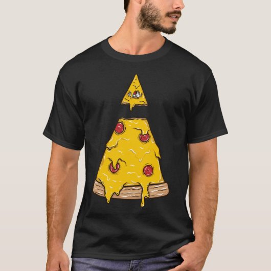 Pizza Slice Met kaas en Pepperoni T-shirt (Voorkant)