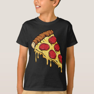 Pizza Slice met Pepperoni en Cheese Cartoon Illu T-shirt