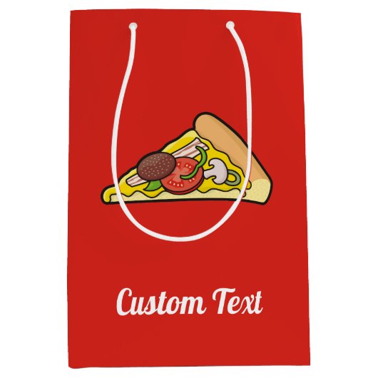 Pizza slice middelgrote cadeautas (Voorkant)