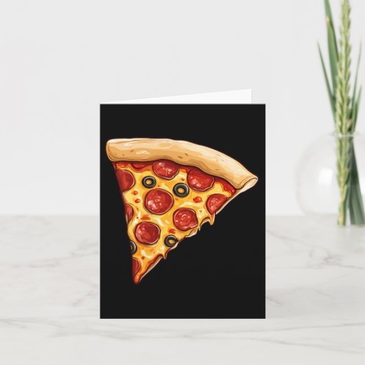 Pizza Slice Minimalist Kaart (Voorkant)