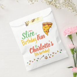 Pizza, Slice of Birthday fun, kawaii Bedankzakje