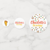 Pizza, Slice of Birthday fun, kawaii Confetti (Voorkanten)