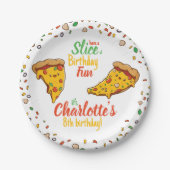 Pizza, Slice of Birthday fun, kawaii Papieren Bordje (Voorkant)