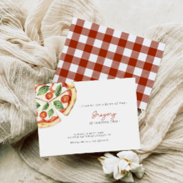 Pizza Slice of Fun Birthday Invitation Kaart