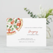 Pizza Slice of Fun Birthday Invitation Kaart (Staand voorkant)