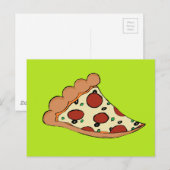 Pizza-slice-ontwerp Briefkaart (Voorkant / Achterkant)