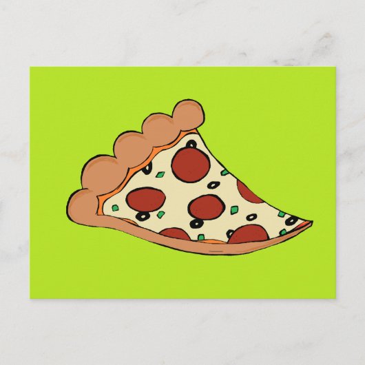 Pizza-slice-ontwerp Briefkaart (Voorkant)
