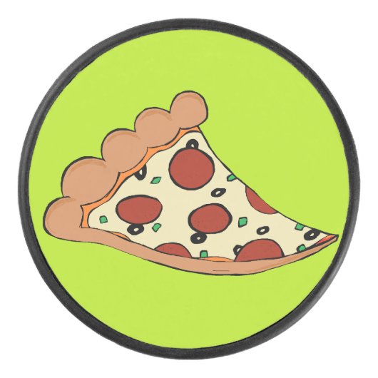 Pizza-slice-ontwerp Hockey Puck (Voorkant)