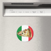 Pizza Slice op kleuren van de Italiaanse vlag Magneet (Insitu (Vaatwasser))
