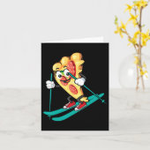 Pizza Slice op ski's Cool Tarwedeeg Pie Lovers Gi Kaart (Gele Bloem)