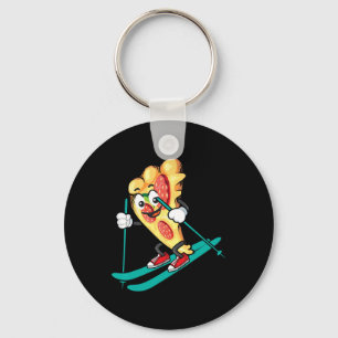 Pizza Slice op ski's Cool Tarwedeeg Pie Lovers Gi Sleutelhanger