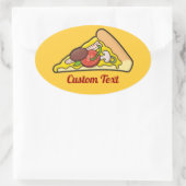 Pizza slice ovale sticker (Tas)
