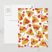 Pizza Slice Patroon Briefkaart (Voorkant / Achterkant)