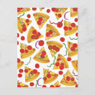 Pizza Slice Patroon Briefkaart