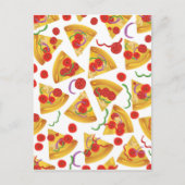 Pizza Slice Patroon Briefkaart (Voorkant)