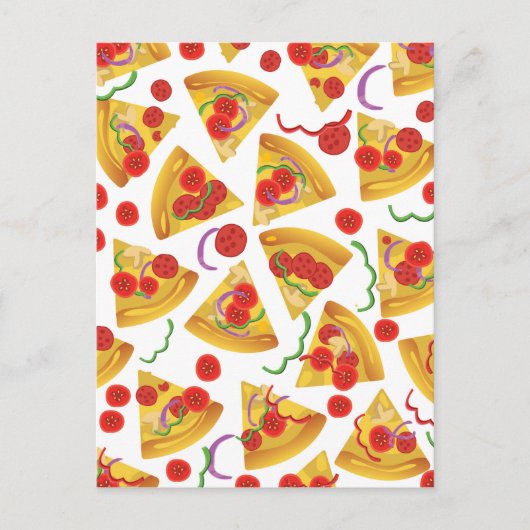 Pizza Slice Patroon Briefkaart (Voorkant)