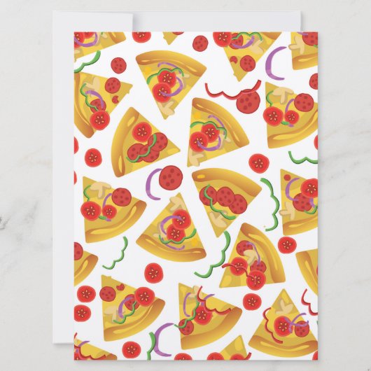 Pizza Slice Patroon Kaart (Voorkant)