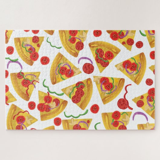 Pizza Slice Patroon Legpuzzel (Horizontaal)