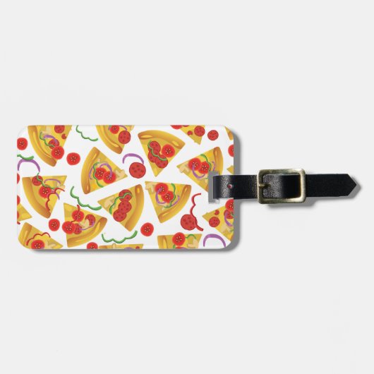 Pizza Slice Pattern Bagagelabel (Voorkant horizontaal)