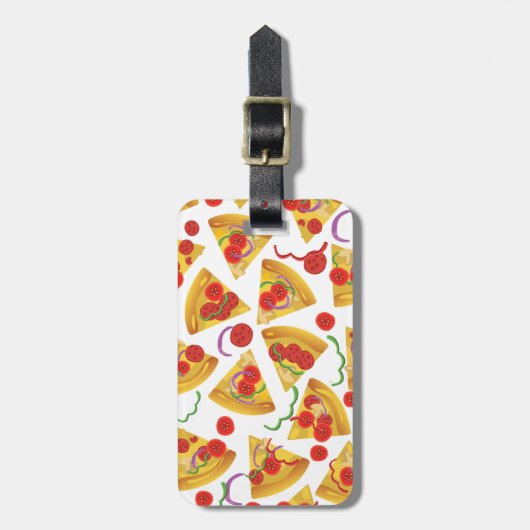 Pizza Slice Pattern Bagagelabel (Voorkant verticaal)
