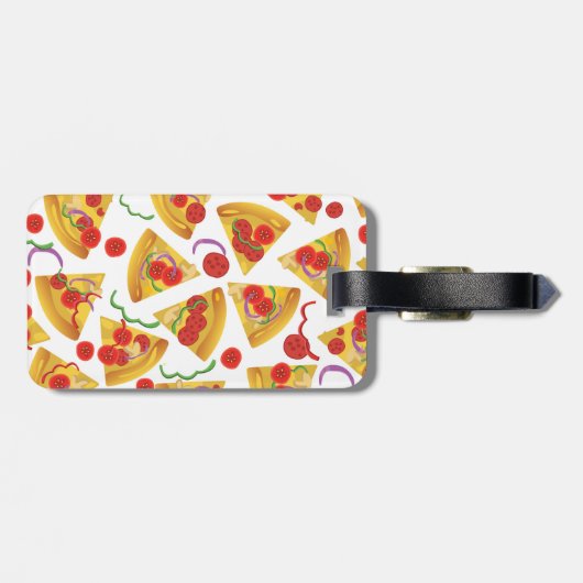 Pizza Slice Pattern Bagagelabel (Achterkant horizontaal)
