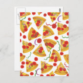 Pizza Slice Pattern Briefkaart (Voorkant / Achterkant)