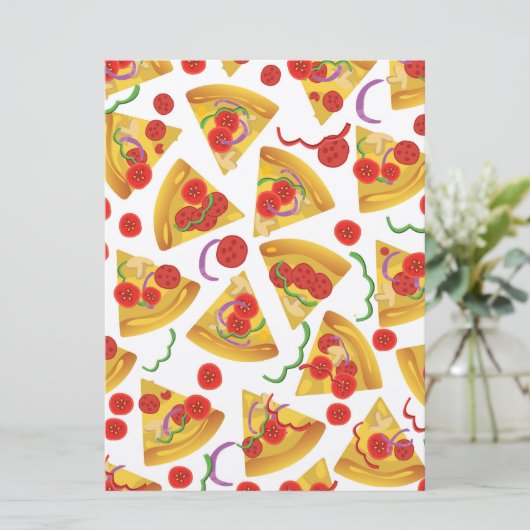 Pizza Slice Pattern Kaart (Staand voorkant)