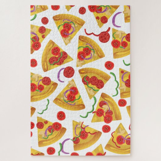 Pizza Slice Pattern Legpuzzel (Verticaal)