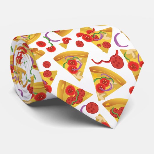 Pizza Slice Pattern Stropdas (Opgerold)