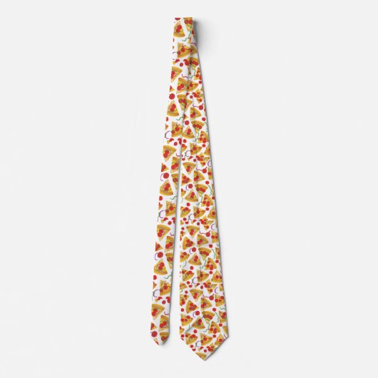 Pizza Slice Pattern Stropdas (Achterkant)