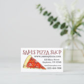 Pizza Slice Pepperoni Cheese Pizzeria Food Foodie Visitekaartje (Staand voorkant)