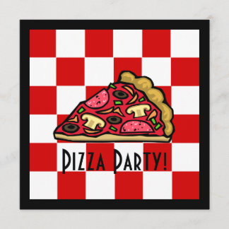Pizza Slice Pizza Party Kaart