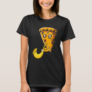 Pizza Slice Playing Saxophone Music Saxfonist Mu T-shirt