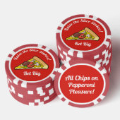 Pizza slice poker chips (Opstapeling)