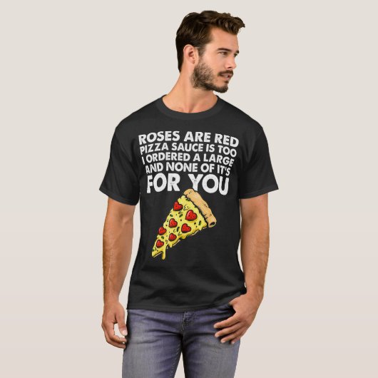 Pizza Slice Pun Gezegden voor Pizza Lovers en Pizz T-shirt (Voorkant volledig)