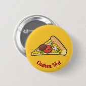Pizza slice ronde button 5,7 cm (Voorkant /achterkant)